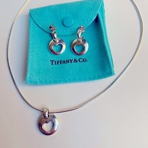 Tiffany & Co heart earrings and necklace set